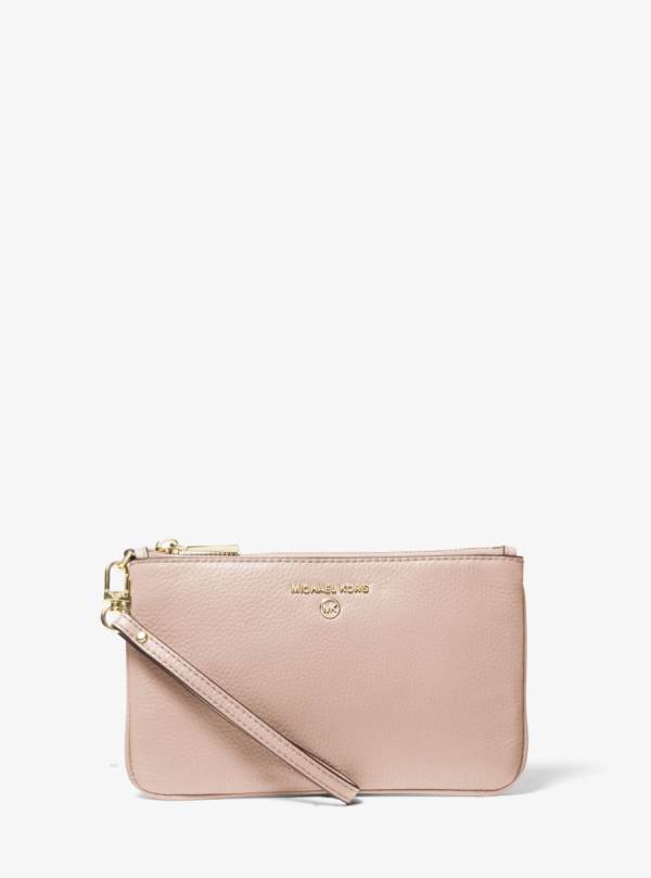 Damske Penazenky Michael Kors Medium Pebbled Leather Wristlet Ruzove - Doplnky Michael Kors Akcia | ZFHBK-5693